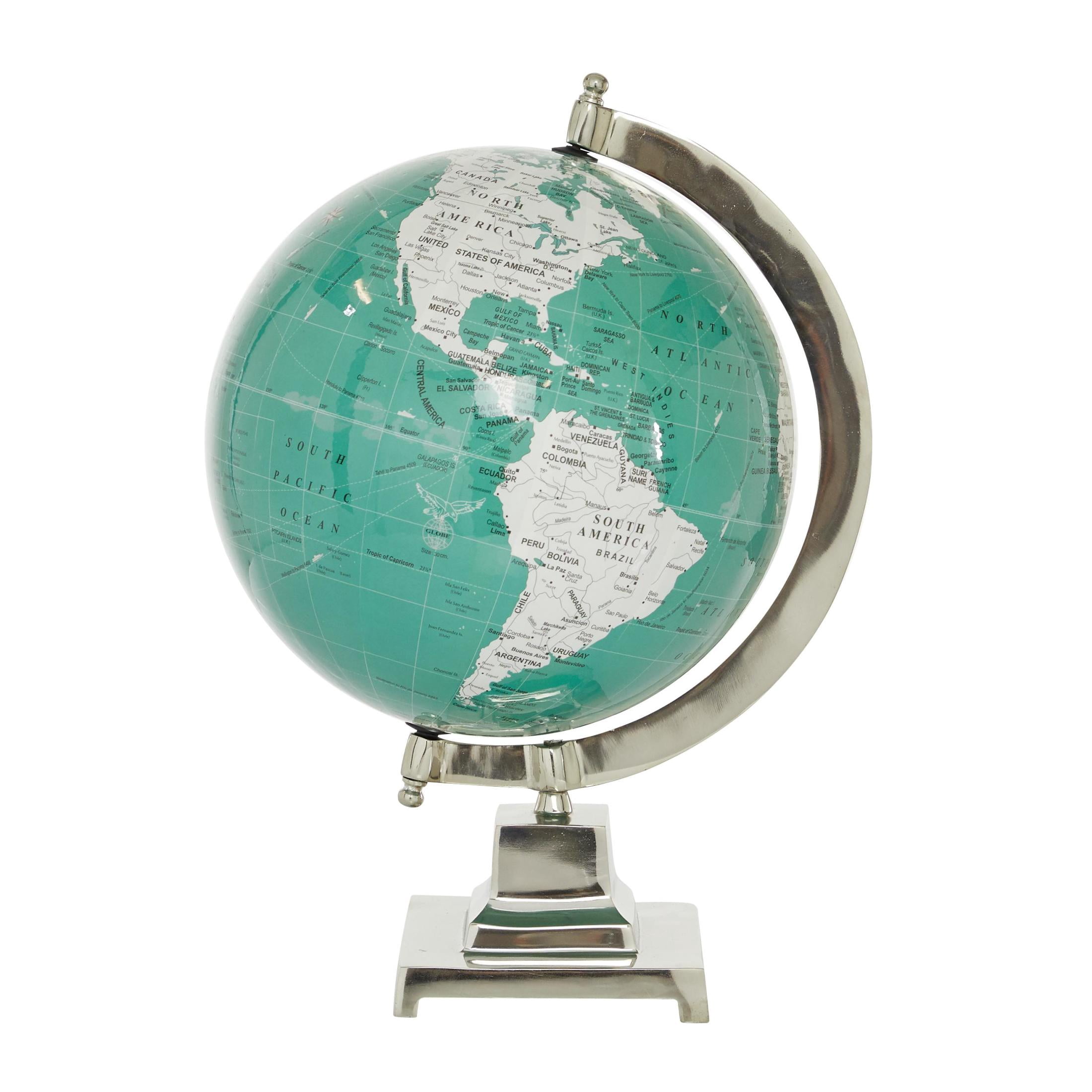 DecMode 12" Teal World Map Globe