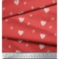 thumbnail image 2 of Soimoi Orange Poly Georgette Fabric Heart & Dots Print Sewing Fabric Yard 42 Inch Wide, 2 of 3