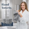 thumbnail image 5 of White Classic Hotel Collection Luxury 8-Piece 100% Turkish Cotton Towel Set, Light Gray, 5 of 8