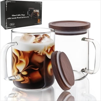 Dragon Glassware 16 oz Double Walled Coffee Mug Set, Iridescent Color,  Insulated, Decorative - Walmart.com