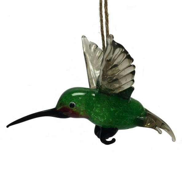 Green Hummingbird Glass Christmas Tree Ornament Decoration Birds New