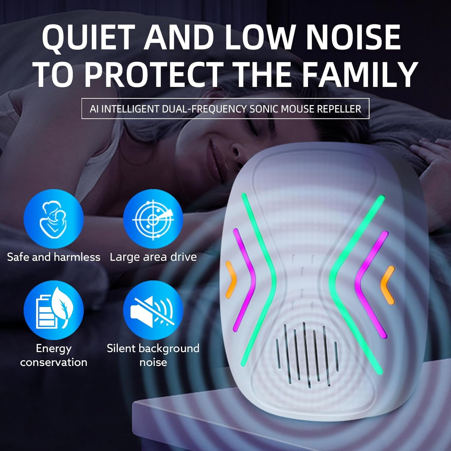 G·PEH Upgraded Dual-Frequency 6 Pack Indoor Mouse and Pest Repeller Effective Spiders, Flies, Ants, Mice, Rats, Roaches