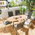 thumbnail image 5 of Tolead Outdoor Patio Dining Arm Chairs - Set of 6, Dark Grey, 5 of 8