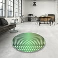 thumbnail image 4 of Ahgly Tapis d'Intérieur Lavable en Machine Carré Vert Clair Transitionnel, 7 Pieds Carré, 4 of 7