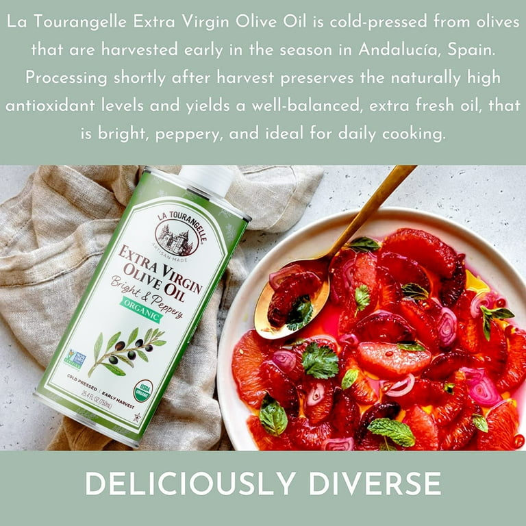 La Tourangelle, Organic Extra Virgin Olive Oil, 16.9 fl oz Pack of 2 