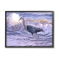 thumbnail image 2 of Stupell Industries Crane Bird Splashing Ocean Waves Coastal Photography White Framed Art Print Wall Art, 2 of 5