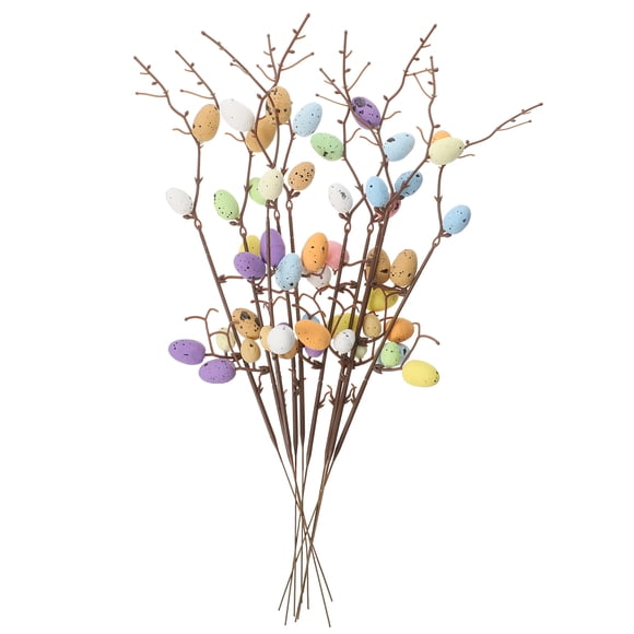 FUTUREORYY 10Ud Rama De Pascua Artificial Con Detalles Coloreados Para Adorno