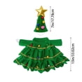 thumbnail image 3 of Christmas Tree Porch Goose Outfit, Whimsical Christmas Tree Style Costume with Star Hat for Porch Goose Figurine, Goose Statue Xmas Tree Costume, 3 of 9
