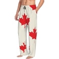 thumbnail image 2 of Fotbe Men'S Happy Canada Dayclassic Pajama Pants With Elastic Waist And Drawstring Pockets，Pajama Pants Mens Lounge Pants Super Soft, 2 of 9