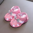 thumbnail image 3 of Infant Baby Girl Boy Casual Sandals Princess Flats Summer Outdoor Beach Athletic Shoes Breathable Soft Anti Slip Rubber Sole Newborn Toddler Pre Walker First Walking Shoes, 3 of 6