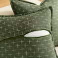 thumbnail image 6 of Pack of 2 Decorative Burlap Linen Throw Pillow Covers for Sofa Couch Bed, 18x18 inch, Green, 6 of 6