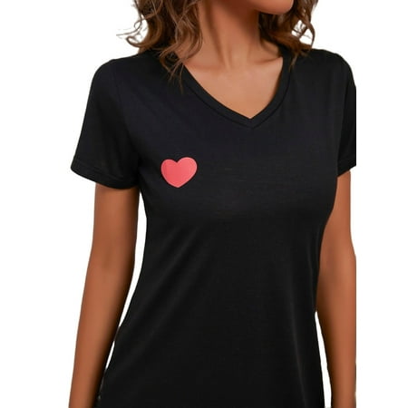 

Women s Comfy and Cute NightWear Short Sleeve Tee Lace Trim Nightdress M(6)