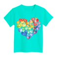 thumbnail image 4 of Zanarzt Girls Short Sleeve T Shirts Kids Girls Short Sleeve Crop Tops Kids Fashion Cute Crewneck Athletic T Shirts Tee Light Green,7-8 Years, 4 of 4