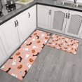 thumbnail image 2 of Pink Halloween Ghosts Bats and Pumpkins Kitchen Rugs Sets Of 2,Anti Fatigue Kitchen Mat Rugs Non Slip Washable,Decorative Kitchen Floor Mats for Kitchen,Sink,Laundry,17"x30"+17"x47", 2 of 7