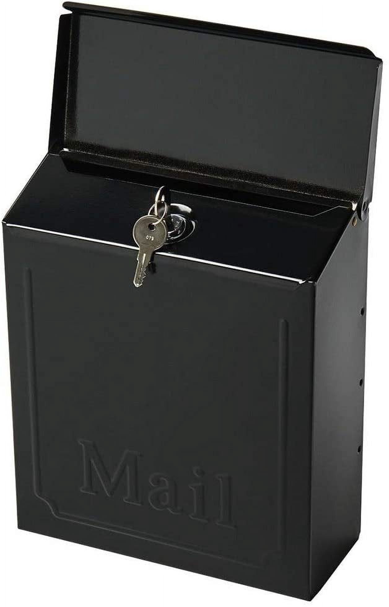Solar Group THVKB001 10.75" Black Townhouse Wall Mount Mailbox