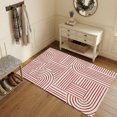 thumbnail image 2 of Washable Area Rugs 3x5 FT Red Boho Rugs for Living Room Non-Slip Soft Non-Shedding Low-Profile Rectangle Abstract Geometric Curves Lines Modern Large Rug Carpet for Bedroom Dining Room Home Decor, 2 of 8