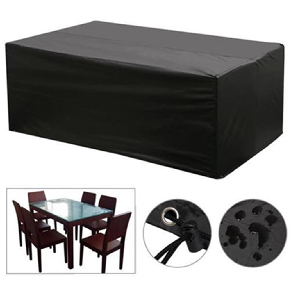 Extra Large Garden Rattan Outdoor Furniture Cover Patio Table Protection Black 