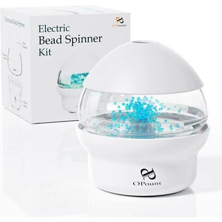Tilhumt 2-Bowl Electric Bead Spinner, Adjustable Speed Waist Bead Spinner  for Jewelry Making, Electric Beads Spinner with 2 Big Eye Needle for Making