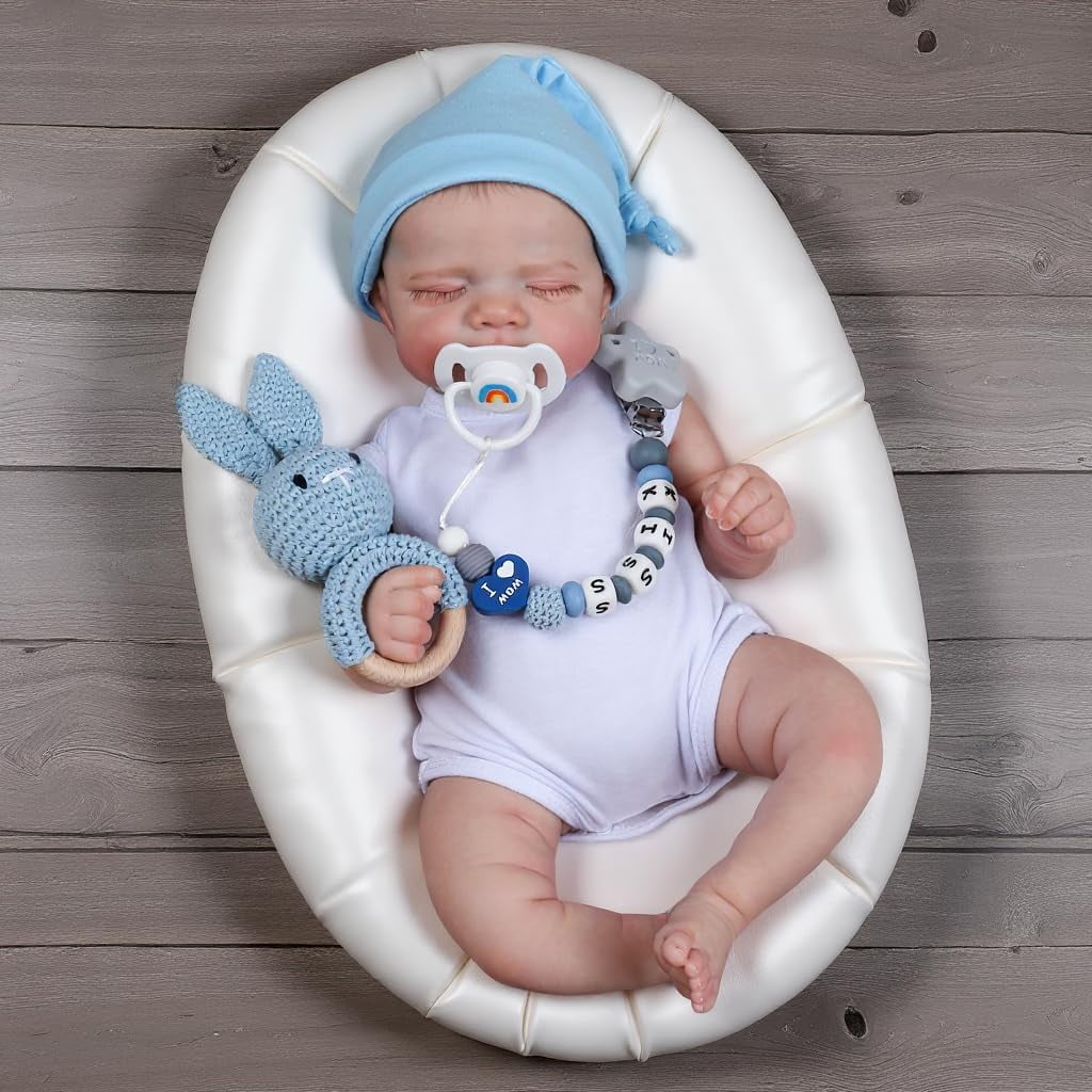 Realistic Reborn Baby Dolls - 18 Inch Newborn Sleeping Baby Dolls, Lifelike Reborn Baby Dolls with Weighted Soft Cloth Body Birthday Gift Toy for Age 3+