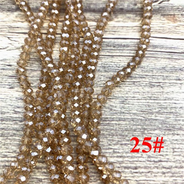 Cuentas de cristal Rondel de 2x3mm/3x4mm/4x6mm, cuentas de cristal facetadas para fabricación de joyería DIY, pulsera femenina, collar, joyería Deng Xun unisex