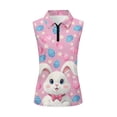 thumbnail image 2 of Uorisanigo Cute Easter Bunny Women's Golf Sleeveless Shirt Comfortable Stylish Moisture Wicking Casual Tennis Activewear for Workout Sports Size XS, 2 of 7