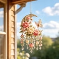thumbnail image 7 of Crystal Dream Catcher, Boho Moon Sun Dream Catchers for Adults, Handmade Crystal Dreamcatcher Wall Hanging, Bedroom Living Room Window Garden Decor (Pink-B), 7 of 7