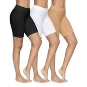 Slip Shorts for Women High Waisted Under Dresses Summer Shorts (Black/Nude/White)