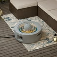 thumbnail image 3 of COSIEST 29.3-inch 50,000 BTU Outdoor Propane Fountain Round Fire Pit Table, 3 of 8