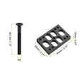 thumbnail image 2 of Skateboard Riser Pads Screws Set 12mm Angle Wedge Riser Pad with 8pcs 1.5" Hardware Screws Nuts, Black 2 Set, 2 of 7