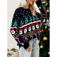thumbnail image 4 of Camiseta mujer, Suéter navideño para mujer X-MAS Tree Manga larga O Cuello Suéteres casuales Tomshoo Grande, 4 of 7
