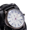 thumbnail image 3 of Thinson Retro Punk Pointer Watch Leather Wide Belt Strap Adjustable Gift Black, 3 of 9