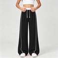 thumbnail image 2 of Pants for Teens Girls Girls Elastic Waist Baggy Sweatpants Wide Leg Athletic Casual Track Pants with Drawstring & Pockets 5-14 Years, 2 of 6