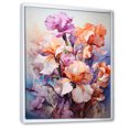 thumbnail image 2 of Designart "Tranquil Beauty: Contemporary Iris Bouquet II" Irises Floater Framed Wall Decor, 2 of 5