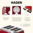 thumbnail image 3 of Haden Dorset 4 Slice Wide Slot Stainless Steel Toaster, Rectory Red, 3 of 9