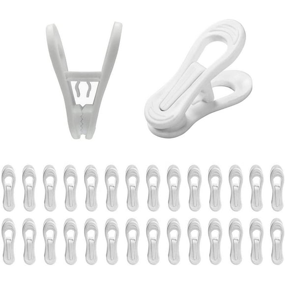 Reliable Hanger Clips for Hangers,24 Pcs Multi-Purpose Hanger Clips for Hangers White Finger Clips for Kids Hangers with Clips Clothes Hangers, Pants Hangers Clips for ultimate comfort