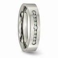 thumbnail image 5 of Solid Titanium 1/4ct tw. Diamond 6mm Wedding Band Ring Size 10.5, 5 of 8