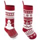 thumbnail image 1 of Paquete de 2 medias navideñas tejidas, para decoración de árbol de Navidad de vacaciones familiares, decoraciones para fiesta de Navidad, 1 of 5