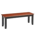 thumbnail image 1 of Pemberly Row Rubberwood Backless Dining Bench in Black/Cherry, 1 of 5