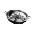 thumbnail image 4 of Fancyes Stainless Steel Hot Pot with Divider,Double Flavor Cookware Soup Pot Easy to Clean Shabu Shabu Pot for Family Gathering Party S, 4 of 8