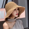 thumbnail image 3 of Visland Womens Wide Brim Straw Hat Big Floppy Foldable Roll up Cap Beach Sun Hat UPF 50+, 3 of 8