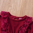 thumbnail image 5 of Toddler Baby Girls Velvet Tutu Dress Long Sleeve Princess Christmas Birthday Party Wedding Dresses Fall Winter Outfits 0-24M, 5 of 9