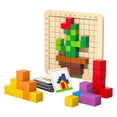 thumbnail image 1 of Cubos coloridos, materiales de aprendizaje, bloques de construcción de madera educativos para niños y niñas. con 24 cartas, 1 of 9
