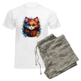 thumbnail image 6 of CafePress - Cute Cat Watercolor Pajamas - Men's Light Loose Fit Cotton Pajama Set, 6 of 7