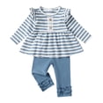 thumbnail image 1 of Conjunto De Niña De 9 A 12 Meses, Ropa Para Niña, Camisa Con Volantes Para Bebé, Conjunto De Pantalones, Trajes De Otoño De Manga Larga, Ropa De Invierno Para Bebé Niña De 1 Año, 1 of 5