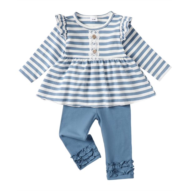 Conjunto De Niña De 9 A 12 Meses, Ropa Para Niña, Camisa Con Volantes Para Bebé, Conjunto De Pantalones, Trajes De Otoño De Manga Larga, Ropa De Invierno Para Bebé Niña De 1 Año