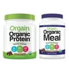 Orgain - Organic Vegan, Non-GMO Plant Based Protein Powder - Creamy Chocolate Fudge (1.02 LB) + Meal Replacement Powder - Creamy Chocolate Fudge (2.01 LB)