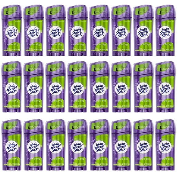 Pack of (24) Lady Speed Stick Invisible Dry Deodorant Powder Fresh for Women - 2.3 oz Deodorant Stick