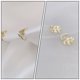 thumbnail image 3 of unbranded 1Par Aretes Dorados Sin Perforación Con Material Zirconia Y Cobre Elegantes Para Ocasiones Especiales, 3 of 8