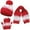Red, variant on HNMKIU Unisex Couple Knitted Winter Accessory Set Featuring Scarf for Casual Outdoor Wear Matching His Hers Blue - One Size