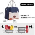 thumbnail image 2 of Mziart - Bolsa de almuerzo para mujer, fiambrera de moda, contenedor aislado impermeable, organizador de almuerzo para niñas, hombres, adultos, trabajo, escuela, picnic (azul marino) Adepaton DLM244-2, 2 of 7